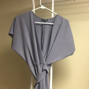 Women’s topshop charcoal grey wrap dress